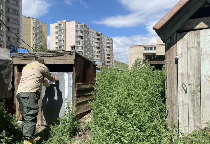 Зайсангийн аманд олон жил болсон нүхэн жорлонгуудыг буулгажээ