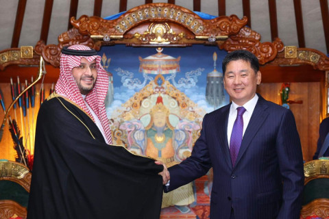 Ерөнхийлөгч У.Хүрэлсүх Саудын Арабын Хаант Улсын Эрхэм дээд Ханхүүг хүлээн авч уулзав