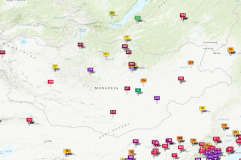 АГААР: Зарим аймгийн төвүүд Улаанбаатар хотоос ч их агаарын бохирдолтой байна