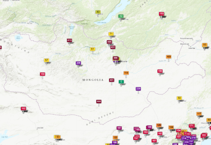 АГААР: Зарим аймгийн төвүүд Улаанбаатар хотоос ч их агаарын бохирдолтой байна