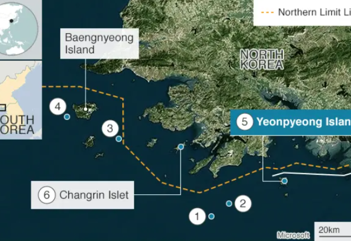 Хойд Солонгос Өмнөдийн хилийн арал руу их буугаар галлажээ