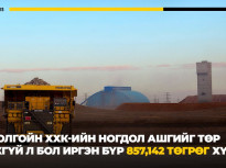 ОТ ногдол ашгийг иргэн бүрт хүртээвэл 857,142 төгрөг болно