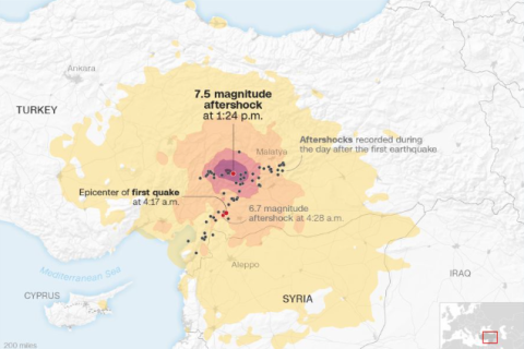 Турк улсад дахин 100 гаруй удаа газар хөдлөлт болжээ