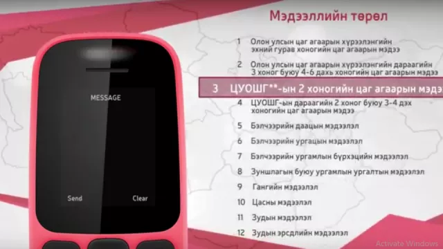 Цаг агаарын мэдээллийг мессежээр хүлээн авах боломжтой болжээ