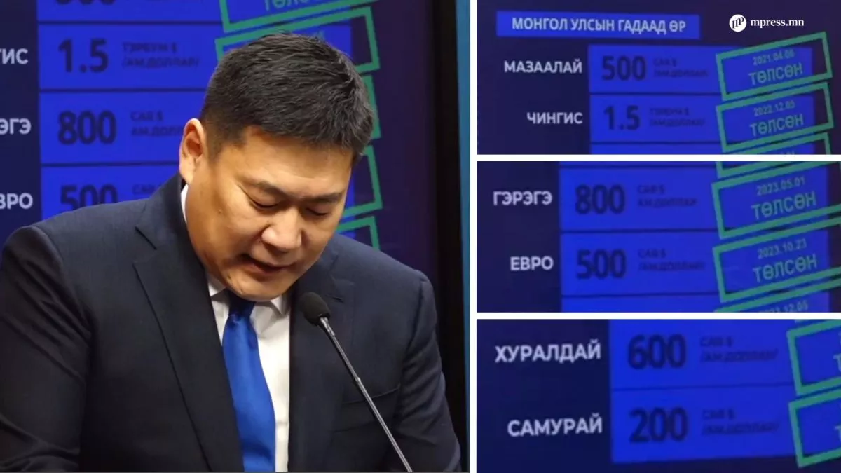 ВИДЕО: Өнгөрсөн хугацаанд 13.3 их наяд төгрөг  өр төлөхөд зарцуулсан