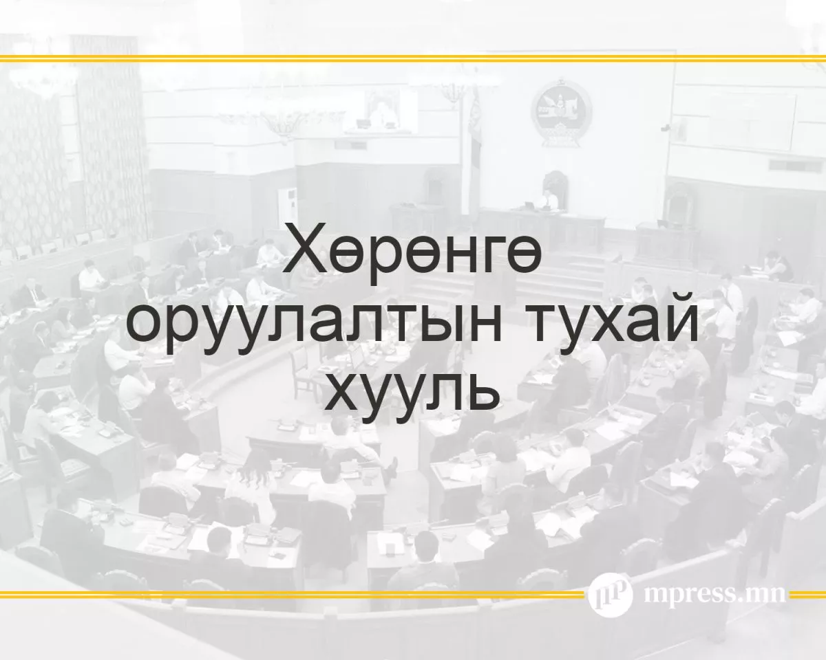 ТӨСӨЛ: Гадаадын хөрөнгө оруулалтын тухай хуулийн төсөл БҮРЭН ЭХЭЭРЭЭ