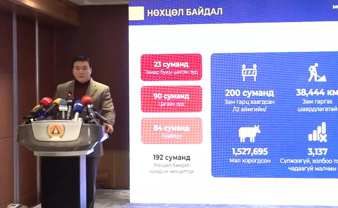 ШУУД: Шадар сайд С.Амарсайхан хаваржилтын нөхцөл байдлын талаар мэдээлэл хийж байна