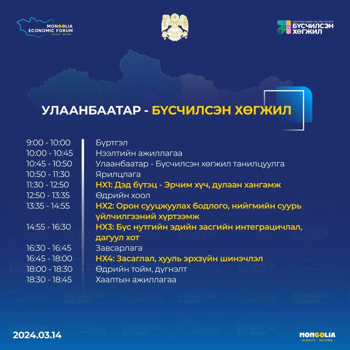 ШУУД: МОНГОЛЫН ЭДИЙН ЗАСГИЙН ФОРУМ “УЛААНБААТАР-БҮСЧИЛСЭН ХӨГЖИЛ”