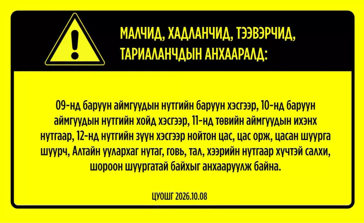 Маргаашнаас цасаар шуурна