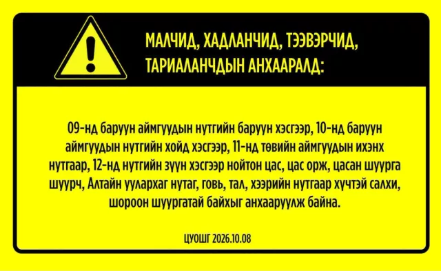 Маргаашнаас цасаар шуурна