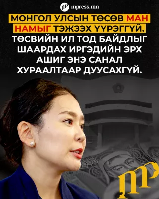 С.Цэнгүүн: Монгол улсын төсөв МАН намыг тэжээх үүрэггүй