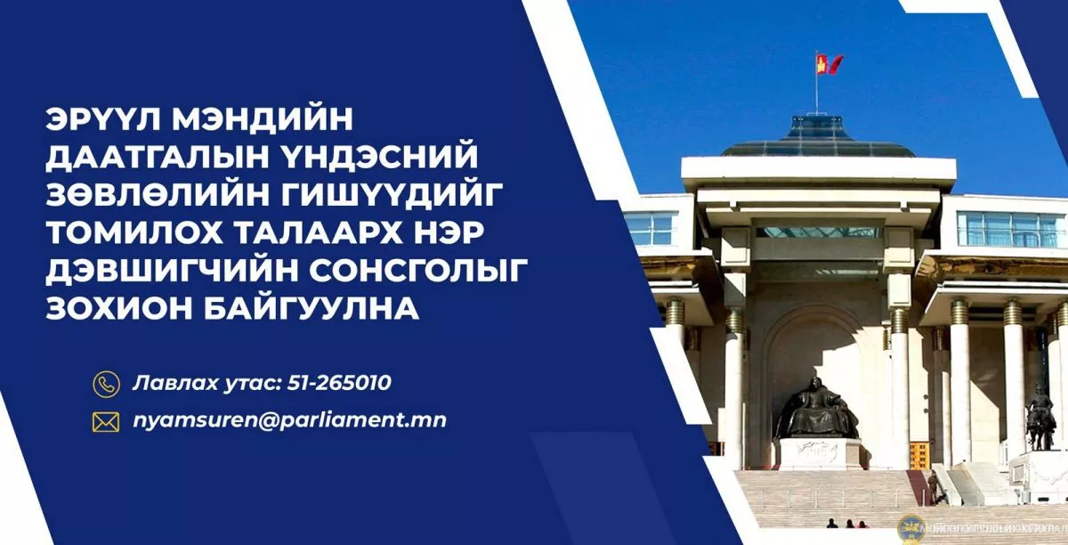 ЭМД-ын үндэсний зөвлөлийн гишүүдийг томилох талаарх нэр дэвшигчийн сонсголыг зохион байгуулна
