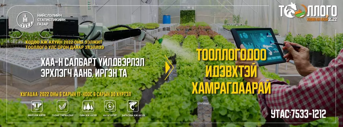 Хөдөө аж ахуйн ээлжит тооллого нийслэлд маргааш эхэлнэ